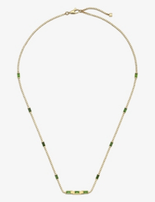 GUCCI: Link to Love 18ct yellow gold and 1.17ct tourmaline gemstone necklace