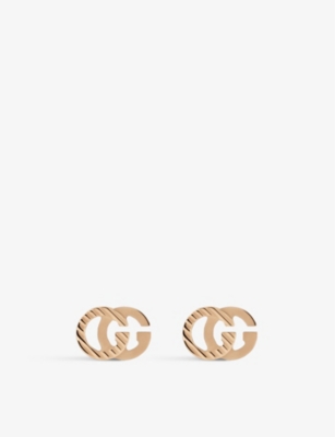 Gold gucci stud discount earrings