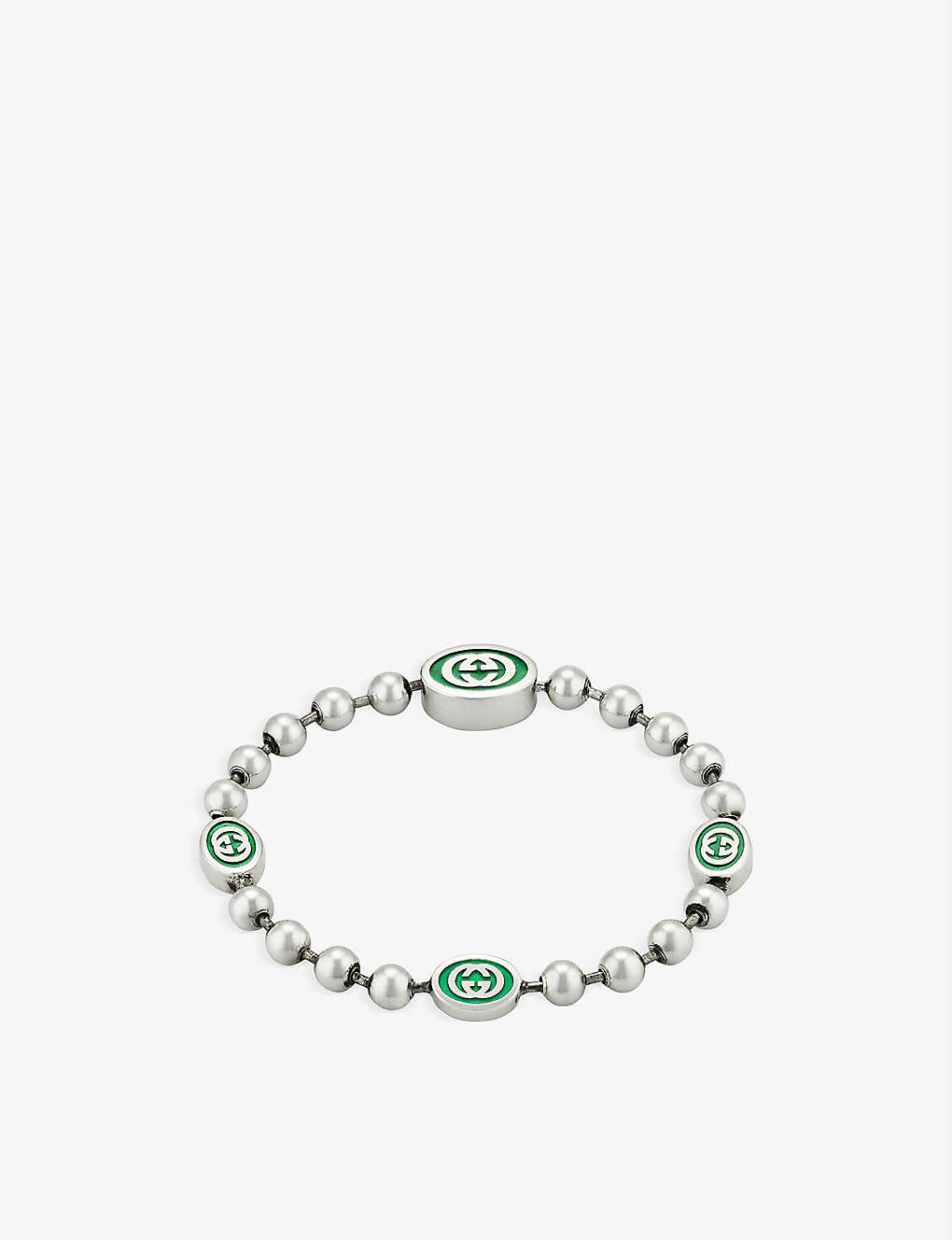 Shop Gucci Women's Silver Interlocking G Sterling Silver Bracelet