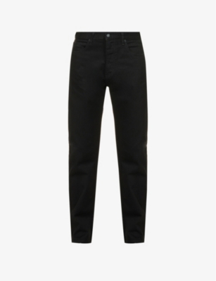 Emporio Armani Mid-rise Straight Leg Jeans In Denim Nero