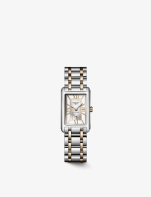 Longines L52555757  Dolcevita 18ct Rose-gold And Stainless-steel Quartz Watch In White