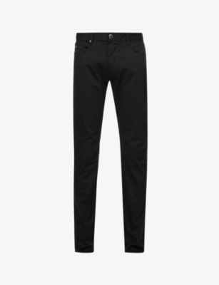 EMPORIO ARMANI: J06 Gab straight-leg mid-rise stretch-denim jeans