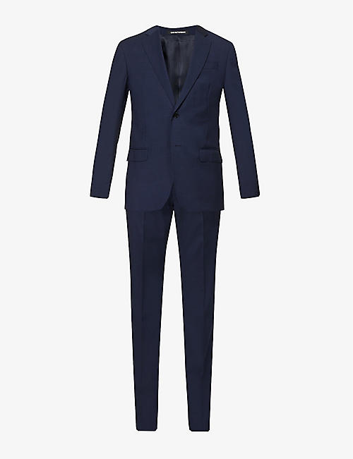 EMPORIO ARMANI: Single-breasted regular-fit wool suit
