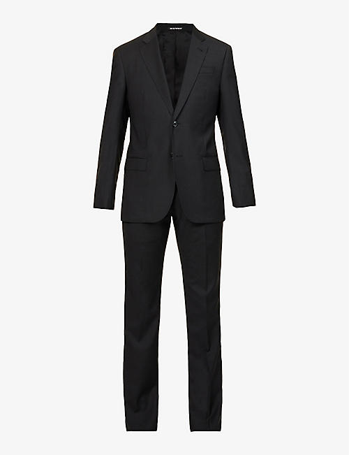 EMPORIO ARMANI: Notch-lapel regular-fit wool suit