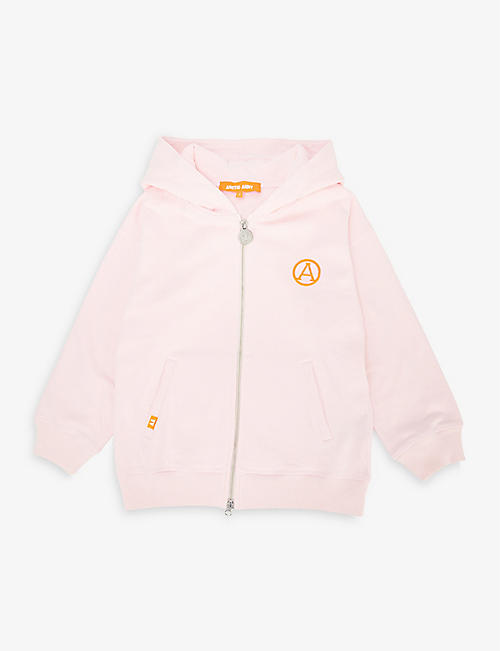 ARCTIC ARMY: Logo-embroidered zip-up cotton hoody 4-12 years