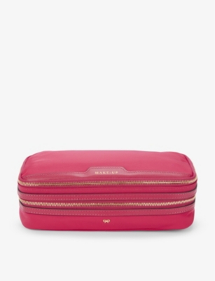 Anya Hindmarch Make-up Regenerated-nylon Shell Makeup Bag In Pink