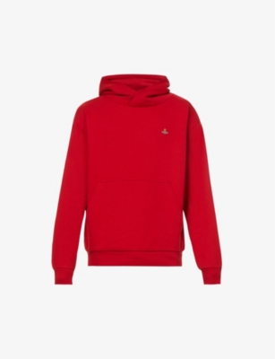 Logo-embroidered kangaroo-pocket cotton-jersey hoody