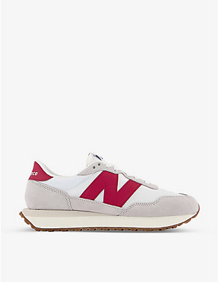 NEW BALANCE: MS237 suede and nylon low-top trainers