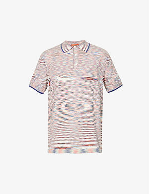 Selfridges & Co Men Clothing T-shirts Polo Shirts Car-print boxy-fit cotton polo shirt 
