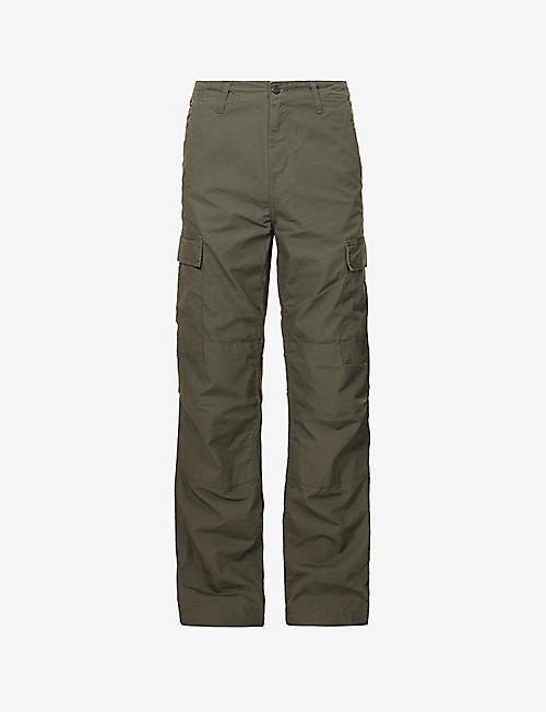 CARHARTT WIP: Brand-appliqué straight-leg cotton ripstop cargo trousers