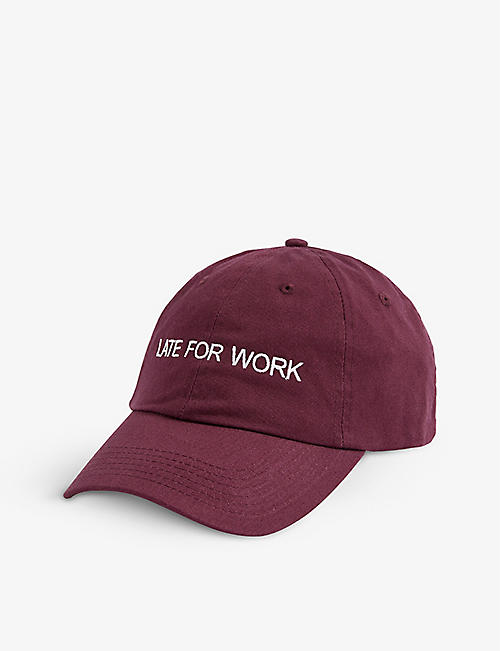HO HO COCO: Late For Work embroidered cotton-canvas cap