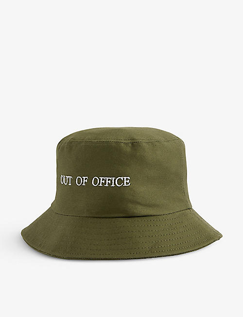 HO HO COCO: Out of Office embroidered cotton-canvas cap