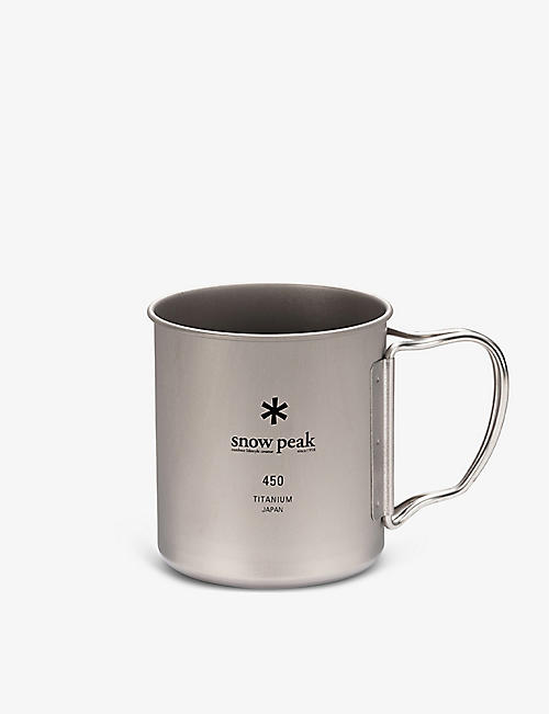 SNOW PEAK: Logo-print single-walled titanium cup 450ml