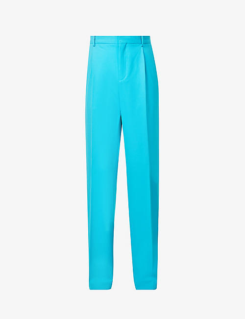 BOTTER: Classic pleated straight-leg recycled-polyester-blend trousers