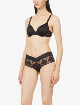 Chantelle Champs Elysees Smooth Custom-fit T-shirt Bra In 011 Black