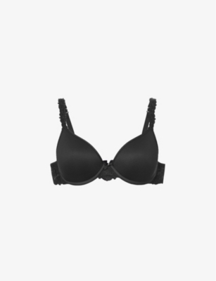 Chantelle Womens 011 Black Champs Elysées Memory Foam Stretch-woven T-shirt Bra