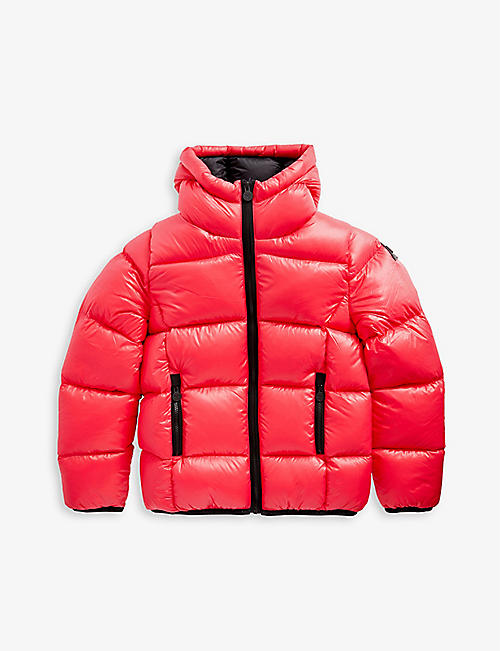 MOOSE KNUCKLES: Willow funnel-neck shell-down jacket 7-16 years
