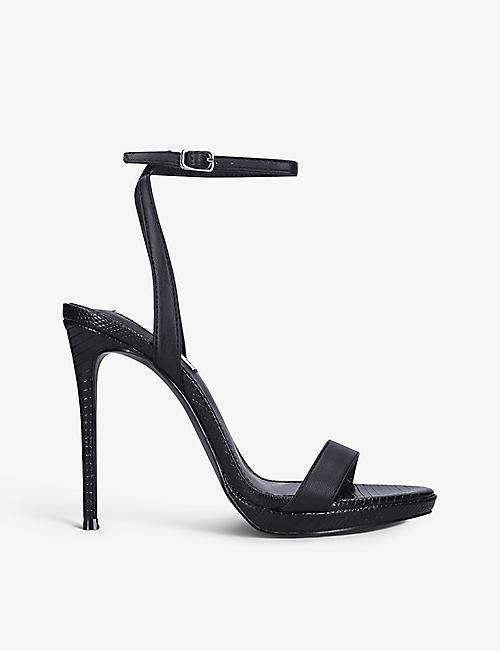 STEVE MADDEN: Wordly textured leather heeled sandals