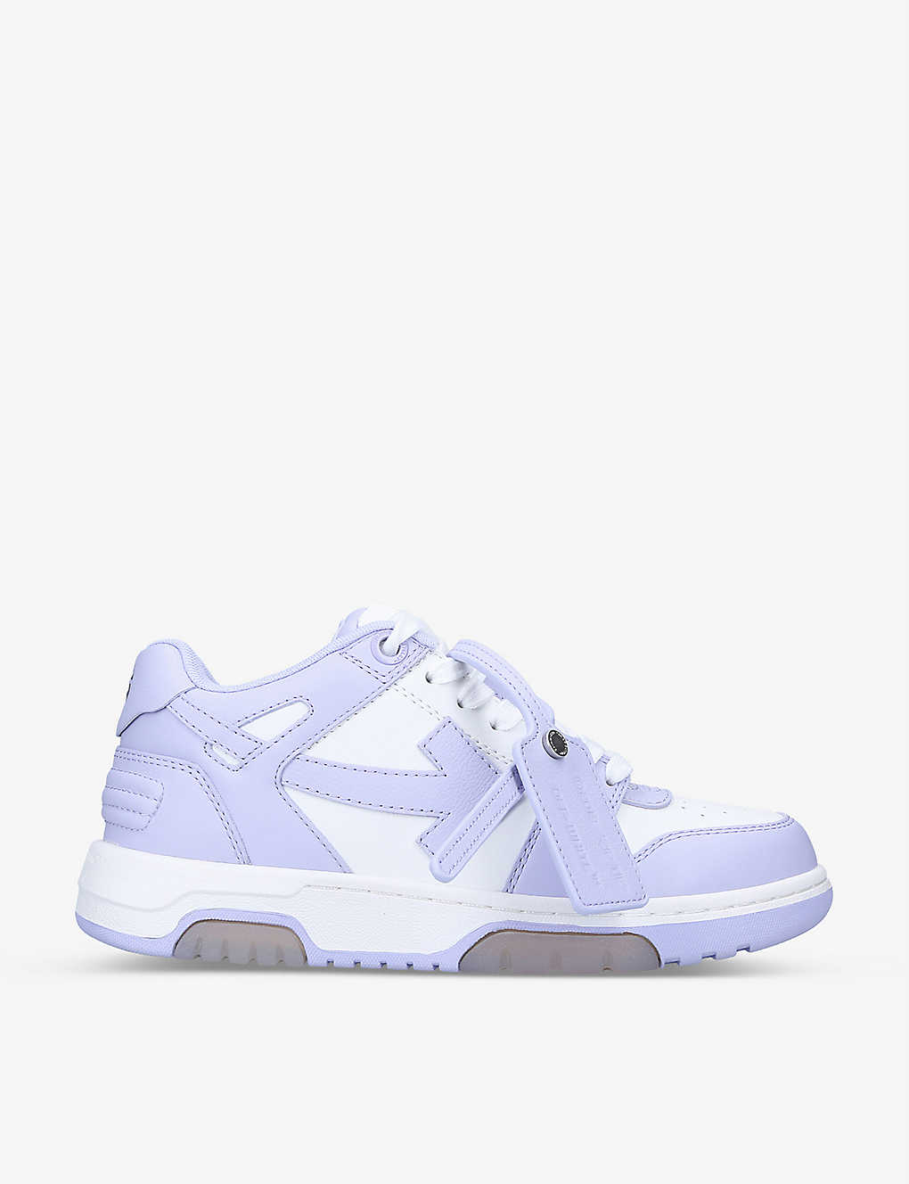 Off-white Ooo Low-top Leather Trainers In Purple