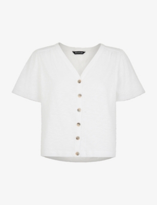 Whistles Aubrie Button Through Top In White
