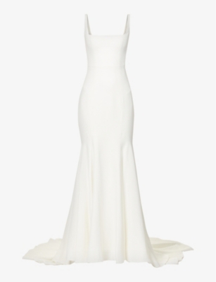 JENNY YOO - Elliot square-neck crepe gown | Selfridges.com