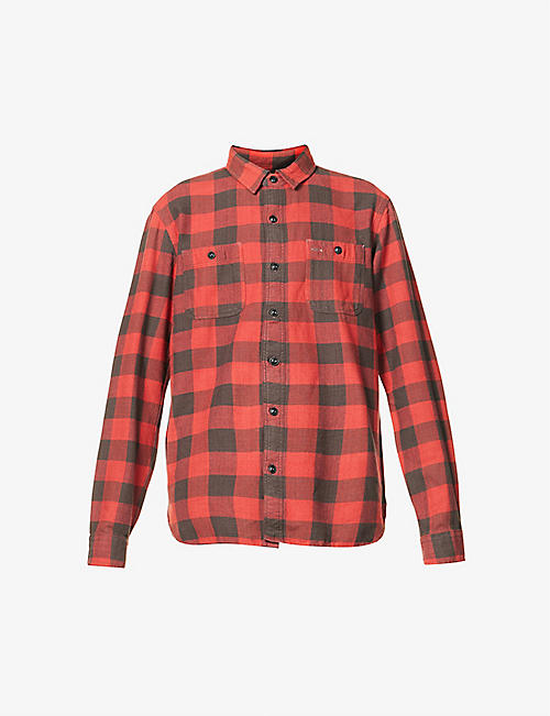 RRL: Plaid-pattern regular-fit cotton-twill shirt