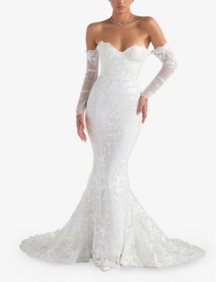 HOUSE OF CB: Isabelle floral-lace bridal gown