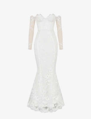 HOUSE OF CB - Isabelle floral-lace bridal gown | Selfridges.com