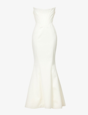 HOUSE OF CB: Ines flared satin wedding dress