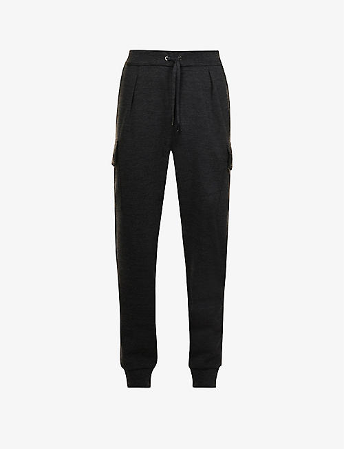 RALPH LAUREN PURPLE LABEL: Patch-pocket relaxed-fit tapered-leg woven jogging bottoms