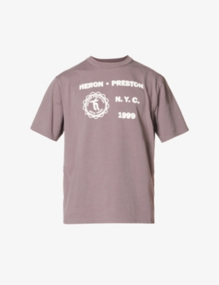 HERON PRESTON MEDIEVAL HERON GRAPHIC-PRINT RELAXED-FIT COTTON-JERSEY T-SHIRT