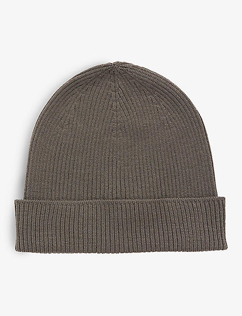 RICK OWENS: Folded-brim wool beanie hat
