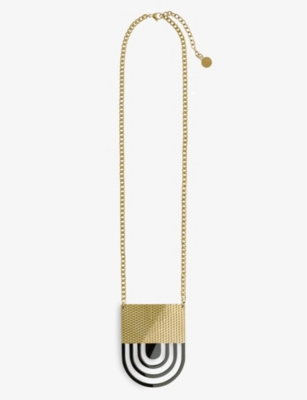 ALESSI: Fresia gold-tone steel necklace