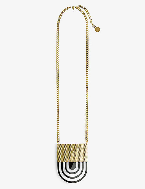 ALESSI: Fresia gold-tone steel necklace