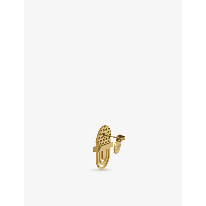 Shop Alessi Fresia Gold-toned Sterling-silver Stud Earrings In Nocolor
