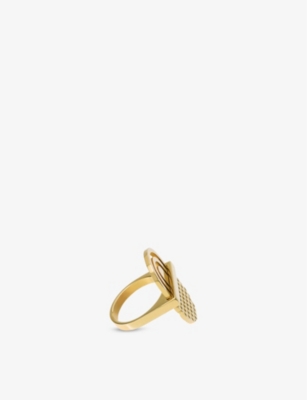 ALESSI: Fresia gold-toned sterling silver ring