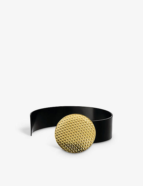 ALESSI: Acta gold-tone circular stainless-steel bracelet