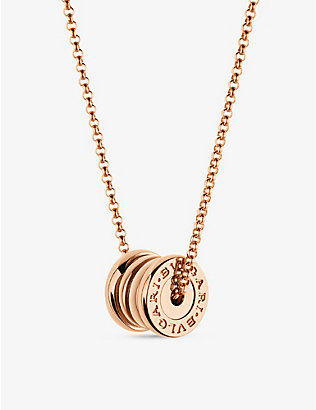 BVLGARI: B.zero1 18ct rose-gold pendant necklace