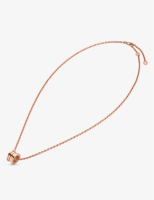 BVLGARI: B.zero1 18ct rose-gold pendant necklace