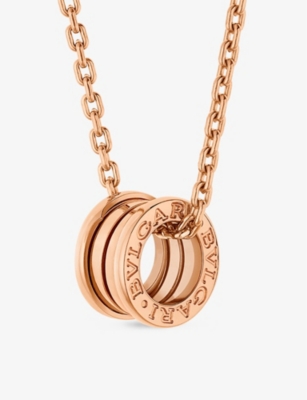 BVLGARI: B.zero1 18ct rose-gold pendant necklace