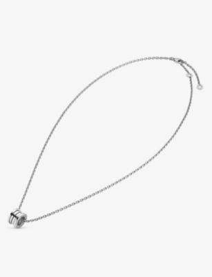 BVLGARI: B.zero1 18ct white-gold pendant necklace