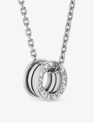 BVLGARI: B.zero1 18ct white-gold pendant necklace