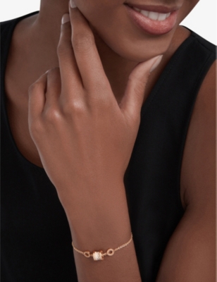 BVLGARI: B.zero1 18ct rose-gold and 0.31ct brilliant-cut diamond bracelet
