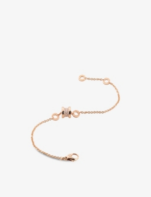 BVLGARI: B.zero1 18ct rose-gold and 0.31ct brilliant-cut diamond bracelet