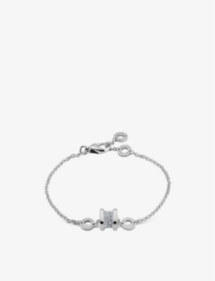 BVLGARI: B.zero1 18ct white-gold and 0.31ct brilliant-cut diamond bracelet
