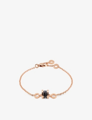 BVLGARI B.zero1 18ct rose-gold and ceramic bracelet