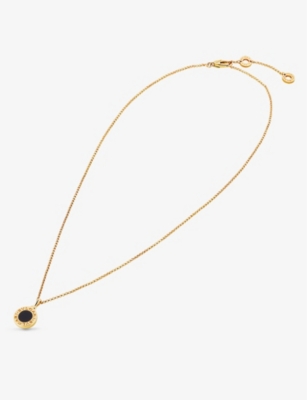 Shop Bvlgari Womens Yellow Gold 18ct Yellow-gold And Onyx Necklace