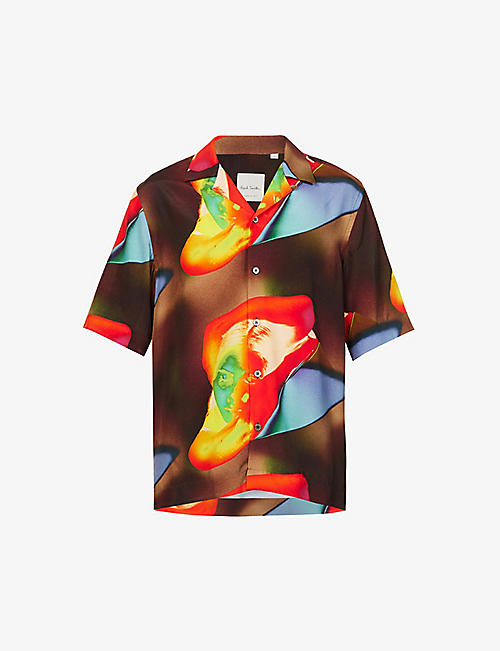 PAUL SMITH: Graphic-pattern regular-fit woven shirt