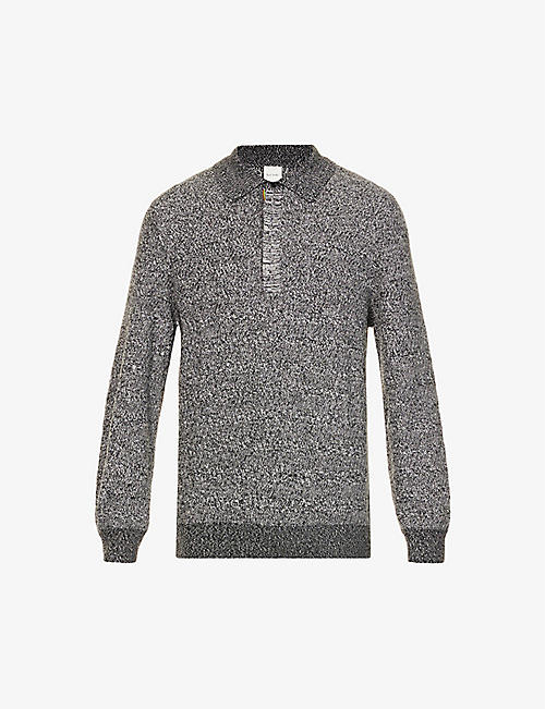 PAUL SMITH: Melange-pattern relaxed-fit wool polo shirt