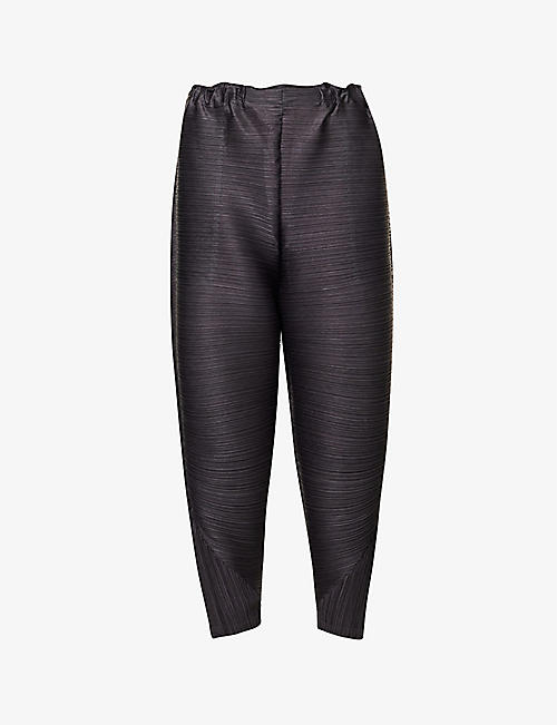PLEATS PLEASE ISSEY MIYAKE: Monthly Colours wide-leg mid-rise woven trousers